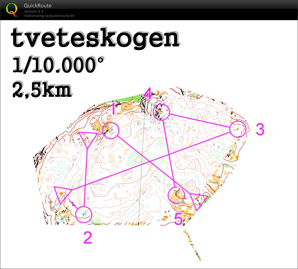 Compass exercise Teveteskogen (2016-02-02)