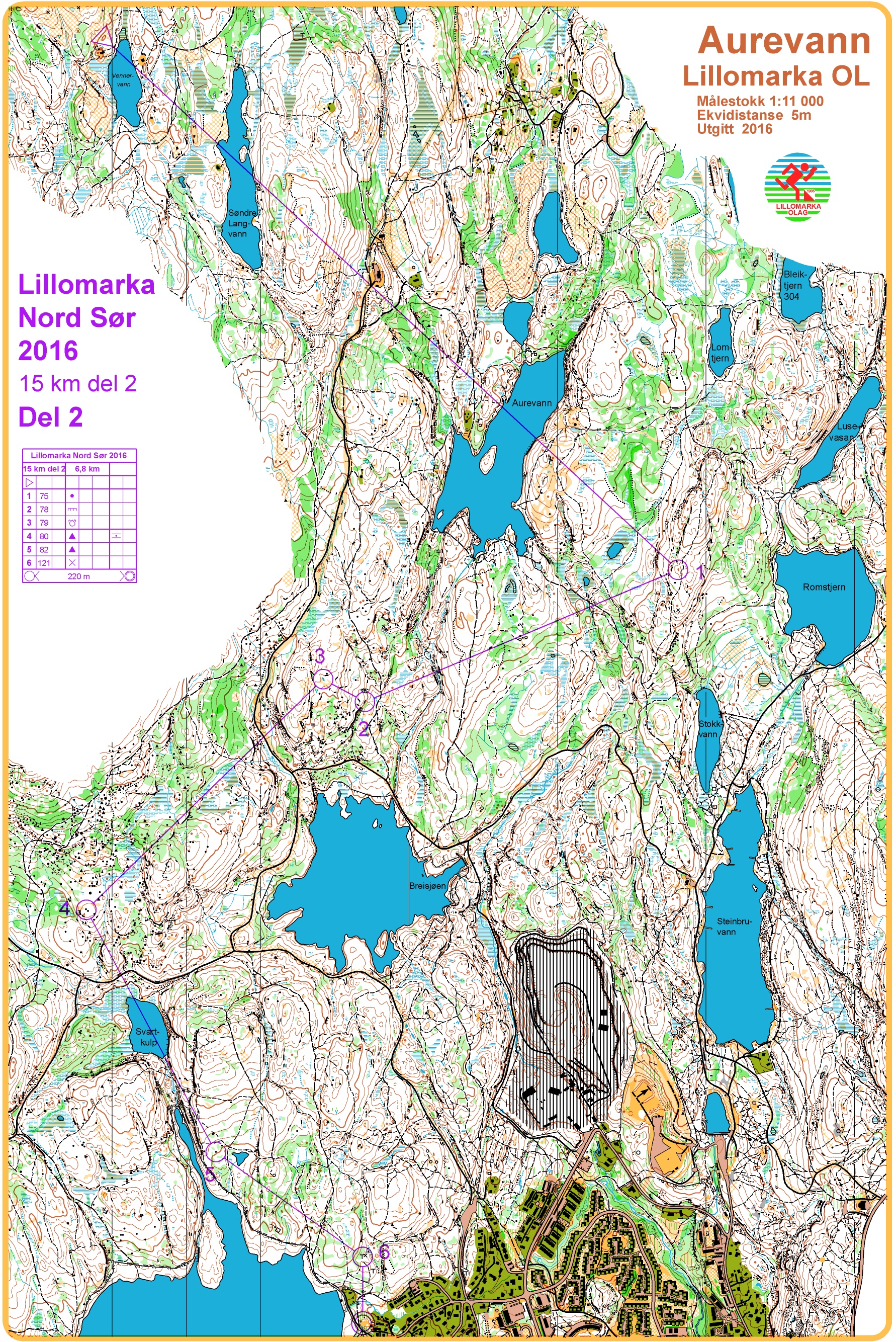 Lillomarka Nord-Sør del 2 (15-10-2016)