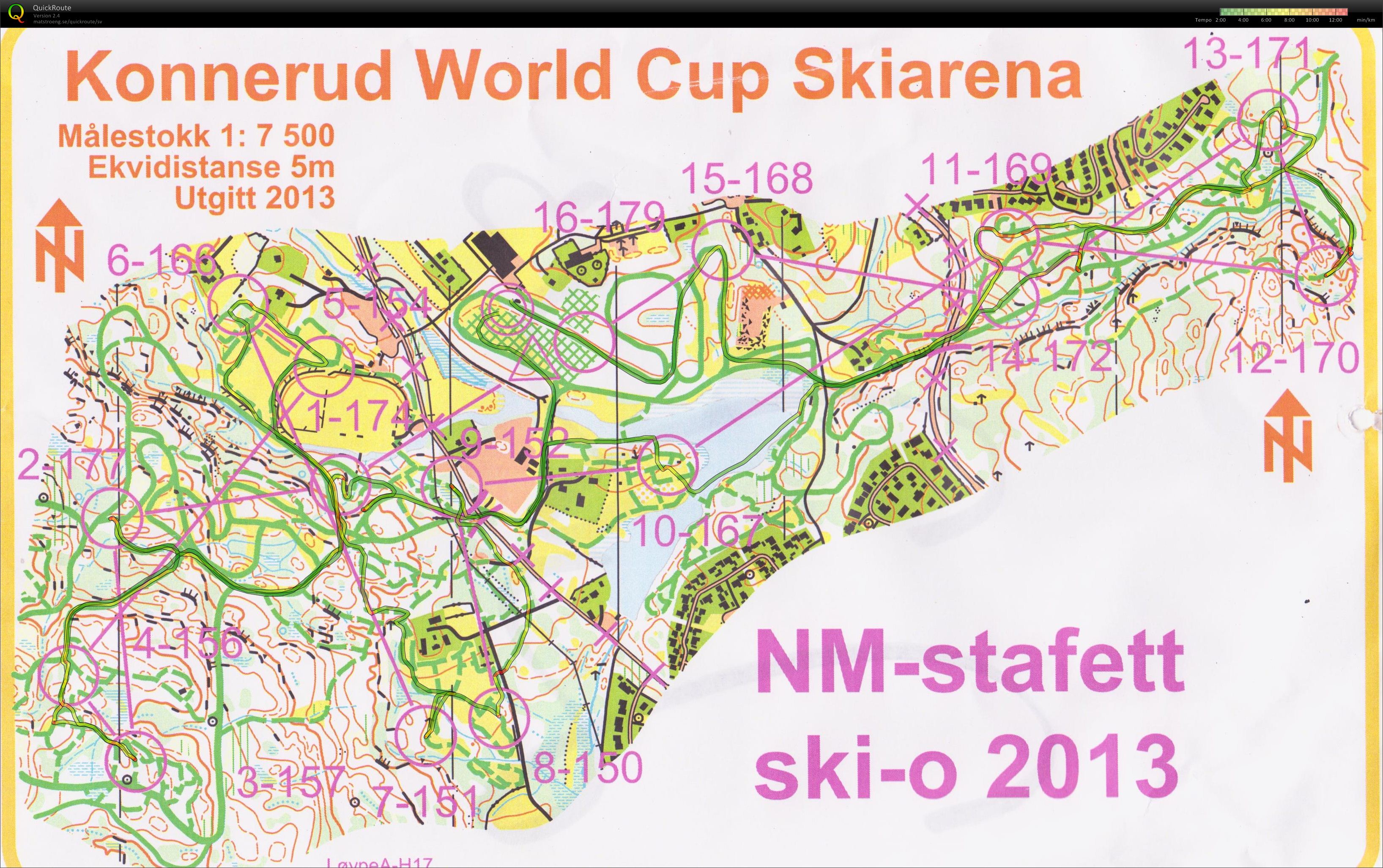 Ski-O NM-Stafett (20/01/2013)